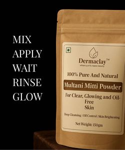 Dermaclay 100% Pure Multani Mitti Powder - Natural