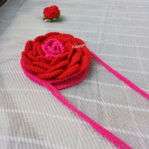 Crochet Rose Sling Bag