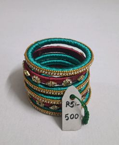 12% Off!! Handmade Silk Thread Bangles