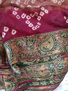 Silk Bandhani Fabric