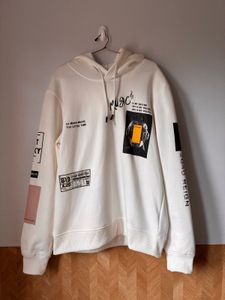 Highlander: White Graphic Print Hoodie