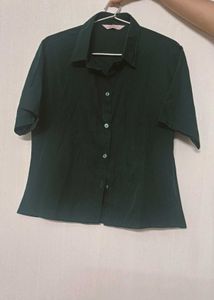 Combo : Green And Peach Crop Shirts
