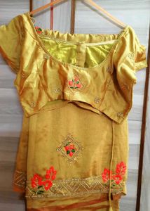 Lemon Yellow Saree