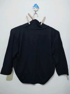 Black Open Front Cardigan Coverup Shrug