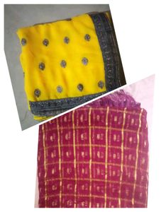 Yellow Saree with Jamuni Colour Sare Combo Petico