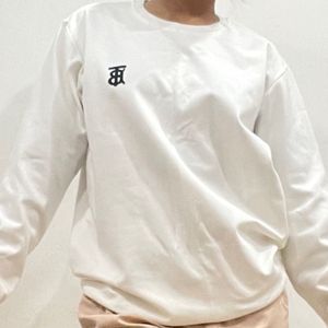 Unisex White Sweatshirt