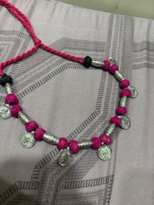 Pink Coin Necklace