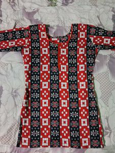 Ikat Print Tunic Top
