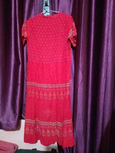 Red Embroidered Dress