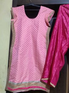 Chanderi Palazzo Kurti Set