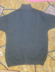 Black Knit Polo Shirt