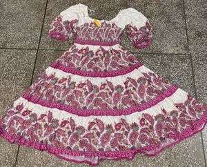 Paisley Print Dress Stylish Frock Middi Newly Tag