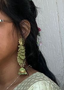 Green Traditional Earrings