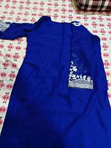 Elegant Blue Embroidered Kurti