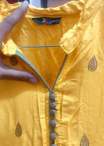 Yellow Embroidered Kurta Set