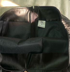 slit leather mini skirt