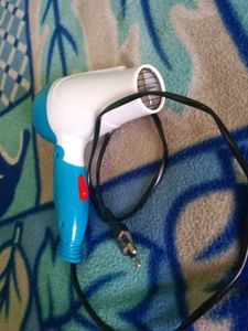 Portable Hair Dryer - Blue &amp; White