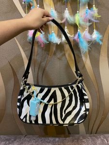 zebra-print handbag