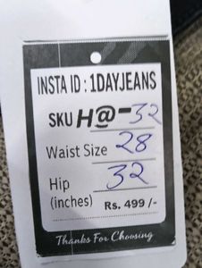 H@32 Size-28 (Sale) Latest Ladies high waist Jeans