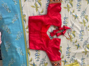 Red Embroidered Blouse
