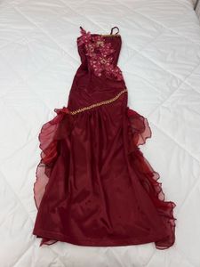 Burgundy Embellished Gown