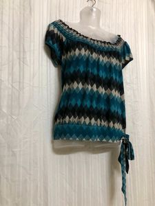 Heart Soul Blue Stylish Top