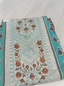 Teal Printed Salwar Kameez Suit