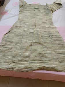 Tailored Kurta With Hand Kutchi- Mirror Embroidery