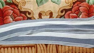 Striped Scarf with Fringes