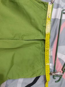 Green Coloured Low Waist Shorts.