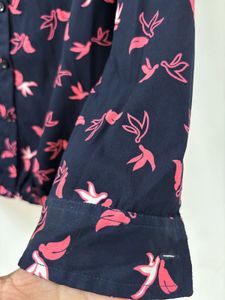 Bird Print Blouse