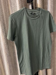 Green Self Checkered T-shirt