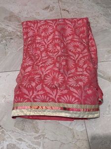 Elegant Pink Floral saree