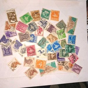 40 VINTAGE INDIA STAMPS