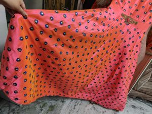Pink Shade Gown With Net Dupatta