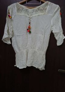 Stylish Off-Shoulder White Top