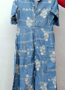 Denim Blue 💙 Dress Formal And Casual