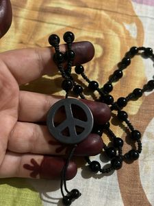 Peace Sign Beaded Necklace