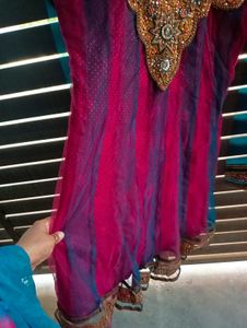 Flock Party Wear Kurta With Dupatta