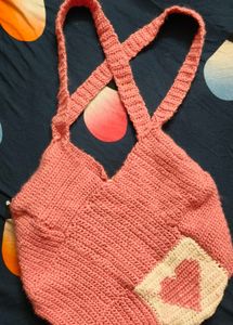 Crochet Pink Handbag