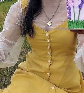 Mustard yellow Midi Sundress