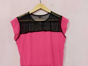 Pink Midi Dress with Cape