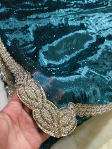 Soft Organza Saree With Blouse Piece Embellished