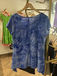 Blue Embellished Top