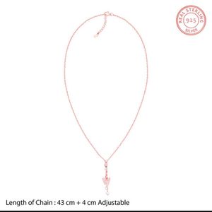 925 Real Silver Butterfly Pendant With Link Chain