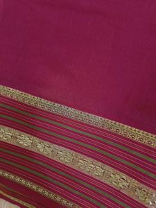 Maroon Saree with Gold Accents