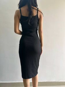 Black Midi Bodycon Dress