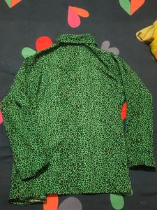 Zara Green Leopard Print Coord Set
