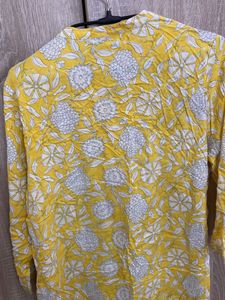 Yellow Floral Kurti
