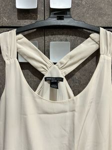 🍋 MANGO Colorblock Drawstring Dress – Chic Summer